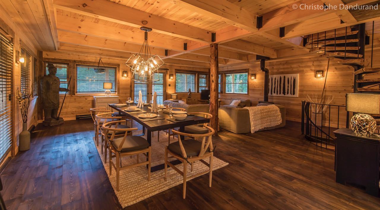 Chalet Tao Par Les Chalets Spa Canada 라말베 외부 사진